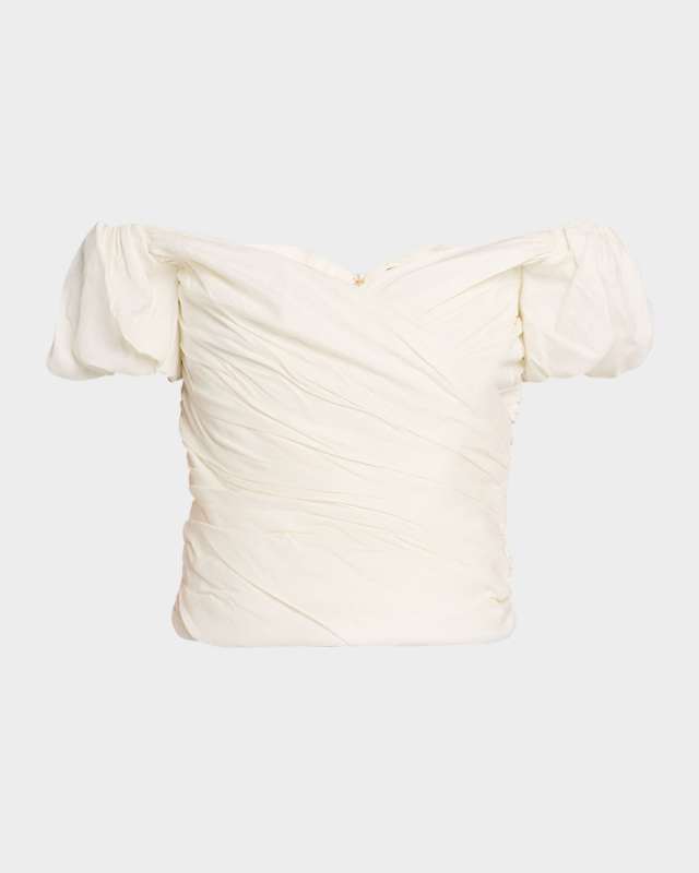 Helene Linen Wrap Top